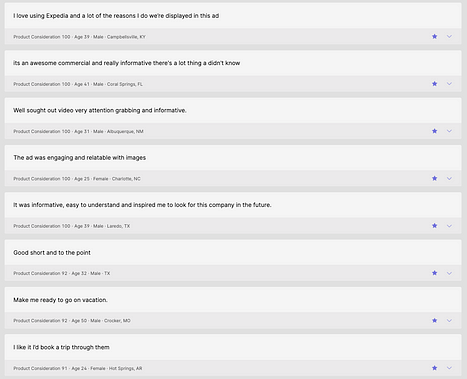 Comments on an Expedia video about using their search filters