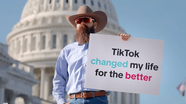 Still image from TikTok's first linear TV ad